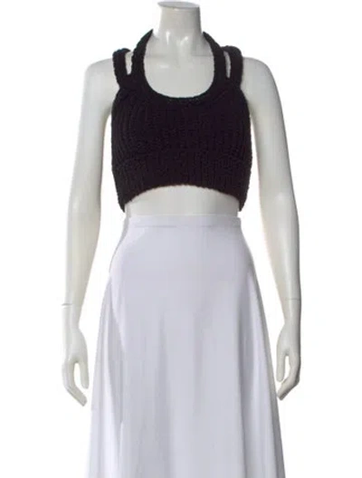 Pre-owned Jacquemus Halterneck Sleeveless Crop Top W/ Tags In Gray