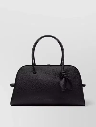 Jacquemus Hammered Leather Tote Bag With Knot Detail