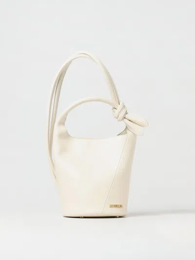 Jacquemus Le Petit Tourni Leather Bag In Ivory
