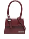 Jacquemus Womens Burgundy Medium Chiquito Buckle Leather Top-handle Bag In Pink