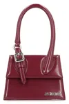Jacquemus Womens Burgundy Medium Chiquito Buckle Leather Top-handle Bag In Purple