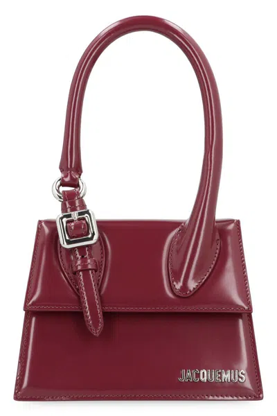 Jacquemus Handbag Le Chiquito Moyen In Leather In Burgundy