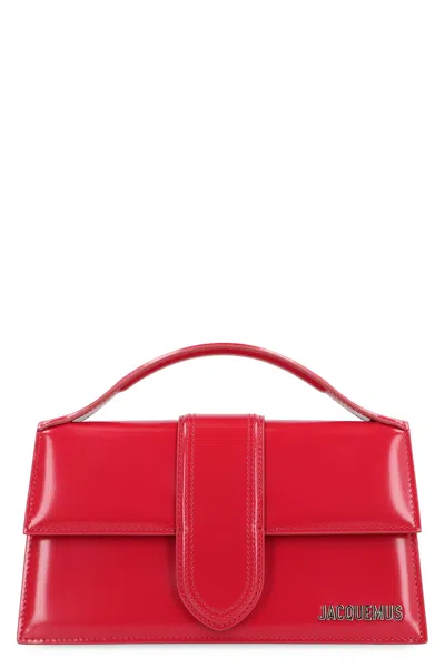 Jacquemus Handbag Le Grand Bambino In Leather In Red