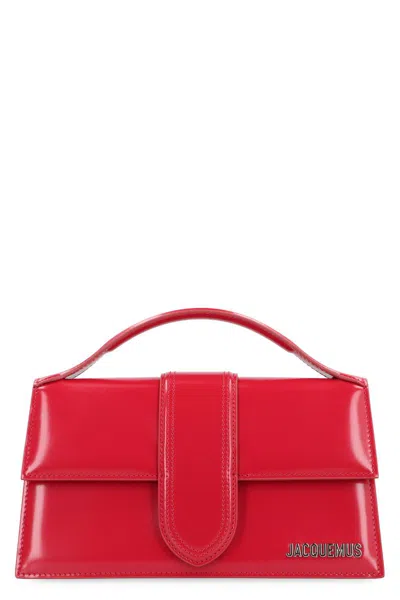 Jacquemus Handbag Le Grand Bambino In Leather In Red
