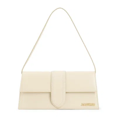 Jacquemus Leather Shoulder Bag With Elegant Design And Versatile Dimensions In Neutrals