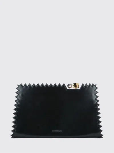 Jacquemus Spiked Edge Clutch Bag In Black