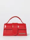 Jacquemus Le Bambino Patent Top-handle Bag In Red