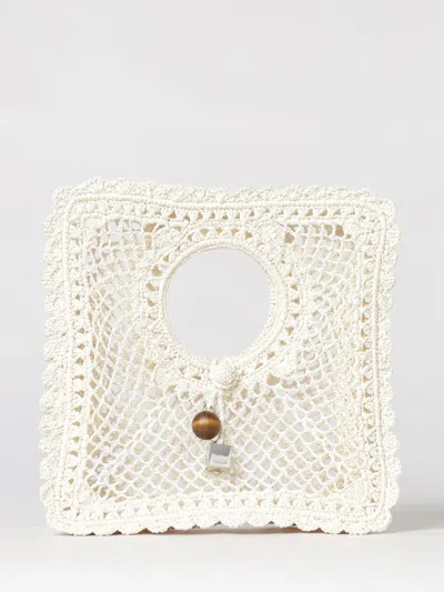 JACQUEMUS JACQUEMUS LE PETIT CARRE SPIAGGIA CROCHET RAFFIA BAG,I11603001