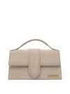 Jacquemus Le Grande Bambino Suede Top Handle Bag In Neutral