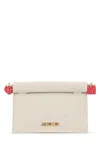 Jacquemus Pochette Small Embellished Leather-trimmed Canvas Clutch