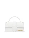 Jacquemus Small Bambino Leather Shoulder Bag In White