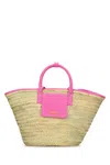 Jacquemus Neutral Le Panier Soli Tote Bag In Neonpink