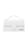 Jacquemus Large Bambino Leather Shoulder Bag In White