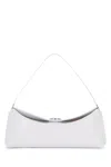 Jacquemus Le Calisso White Shoulder Bag With Engraved Snap Button In Leather Woman In White
