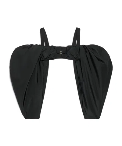 Jacquemus Hanging Sleeve Bra Sling In Black