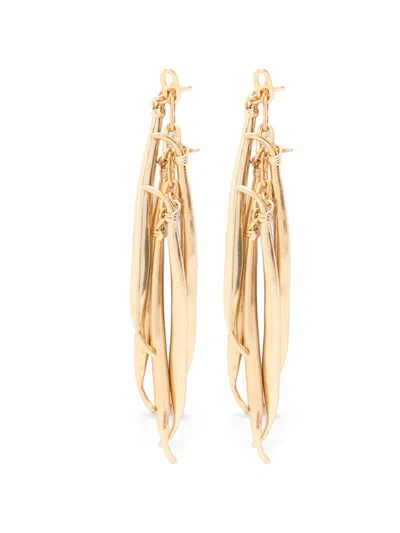 Pre-owned Jacquemus Haricots Bean-charm Earrings In Gold