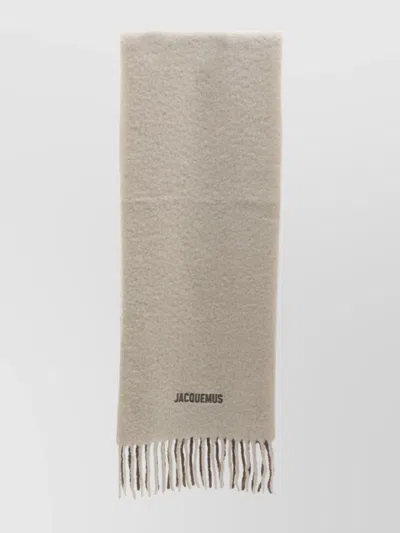 JACQUEMUS HARVEST ALPACA BLEND FRINGED SCARF
