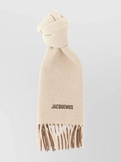 JACQUEMUS HARVEST FRINGE TWO-TONE SCARF