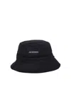 Jacquemus Men's Gadjo Bow Bucket Hat In Black