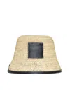 Jacquemus Beige & Black 'le Bob Soli' Hat In Black