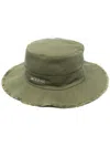 Jacquemus Green Le Bob Artichaut Hat In Brown