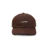 Jacquemus Men Logo Motif Baseball Cap In Brown