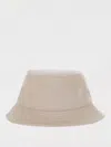Jacquemus Beige Embroidered Logo Bucket Hat In Neutral