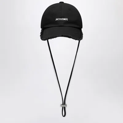 Jacquemus Hat The Cap Artichoke Black In Cotton In Brown