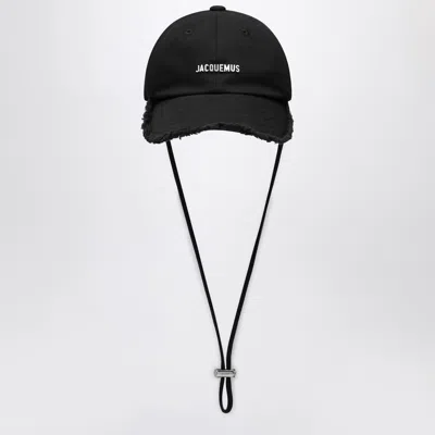 Jacquemus Hat The Cap Artichoke Black In Cotton