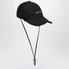 Jacquemus Hat The Cap Artichoke Black In Cotton Men In Black