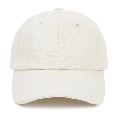 Jacquemus Logo Embroidered Curved Peak Baseball Cap In White