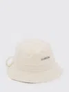 Jacquemus Le Bob Gadjo Knotted Bucket Hat In White