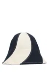 Jacquemus Striped Canvas Bob Hat In Neutral