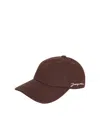 Jacquemus Brown Hat With Iconic Logo On The Side In Brown