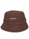 Jacquemus Le Bob Gadjo Cotton Hat In Brown
