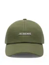 Jacquemus The Gadjo Logo-plaque Baseball Cap In Green