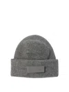 Jacquemus Grey Le Bonnet Gros Grain With Logo Patch On The Brim In Cashmere And Wool Man In Gray