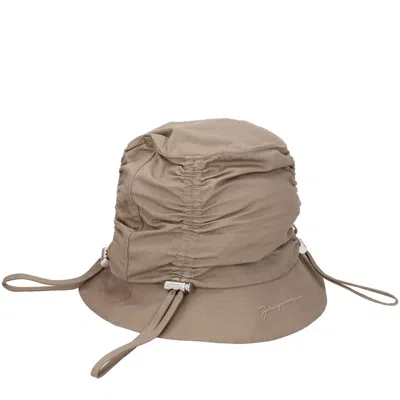 Jacquemus Hats Men Cotton Beige/dark Beige In Brown