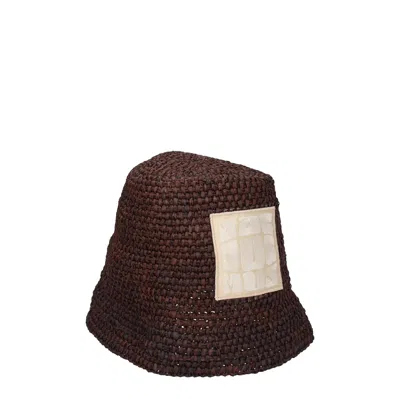 Jacquemus Hats Men Rafia Brown/head Of Moro