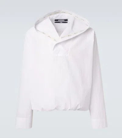 Jacquemus Haut Marin Cotton-blend Shirt In White
