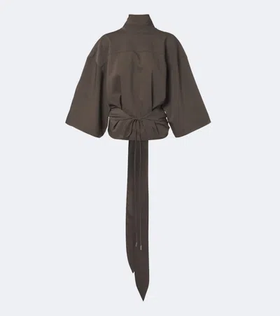 Jacquemus Havana Tie-detail Wool Top In Brown