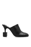 Jacquemus Mule With Geometric Heel In Black
