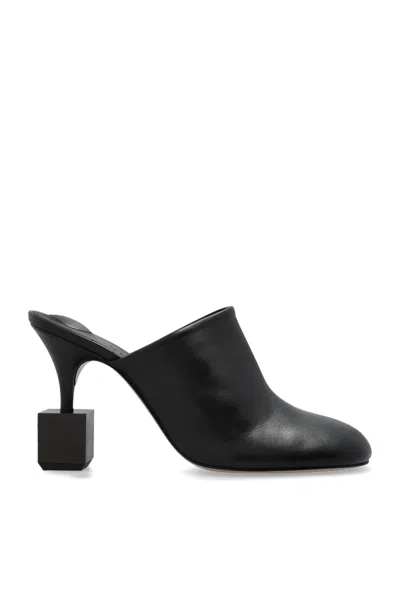 Jacquemus Mule With Geometric Heel In Black