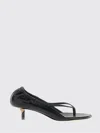 Jacquemus Leather Thong Sandals Stiletto Heel Straps In Black