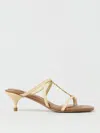 Jacquemus Woman Sandals Cream Size 11 Soft Leather In Ivory