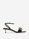 Jacquemus Regalo 100 Croc-embossed Leather Sandals In Circular And Square Metal Buckles