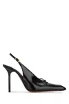 Jacquemus 100mm Les Cubisto H Leather Slingbacks In Black