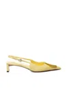 Jacquemus Duelo Calfskin Slingbacks Pumps In Yellow