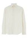 Jacquemus Henri White Shirt With Maxi J Logo On The Back In Cotton Man In Neutral
