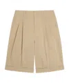 Jacquemus Herringbone Linen-blend Shorts In Multi